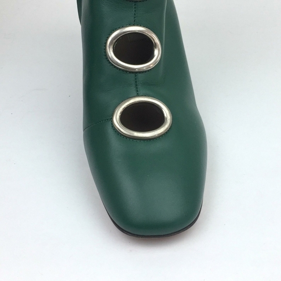 VALENTINO Eyelet Leather ankle bootie sz 6 - Picture 13 of 14